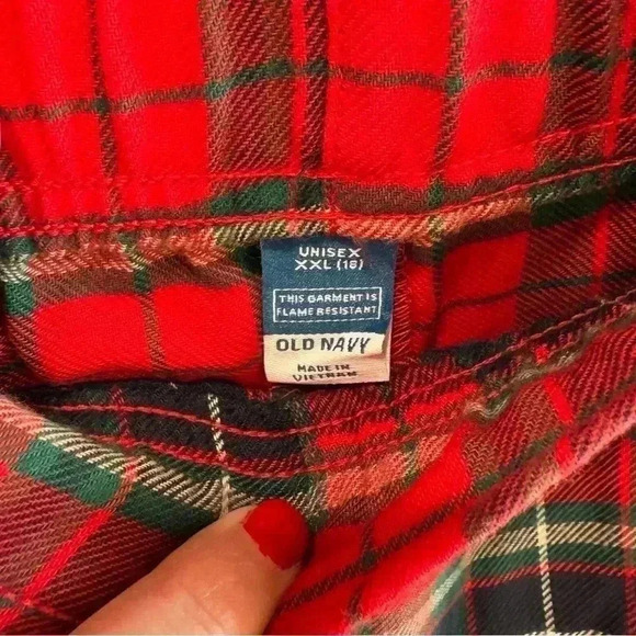 Old Navy Jingle Jammies Set Gender Neutral Children’s XXL 18 Christmas Tartan - Picture 3 of 8